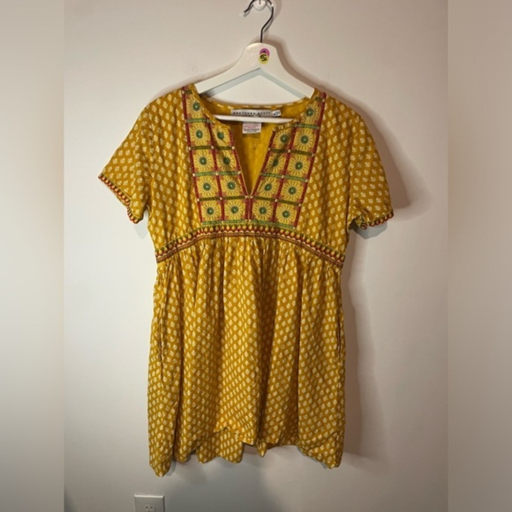 Gretchen scott embroidered dress-top‎ large
